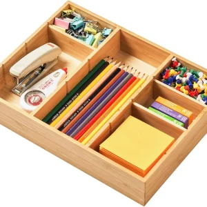 Bamboo Desk Drawer Organizer